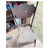 6 OAK CHAIRS - PRESSED BACK