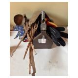 POT HOLDERS AND COPPER UTENSILS