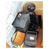 OFFICE SUPPLIES: DESK TRAYS, ETC.