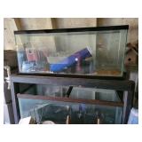 3 LARGE AQUARIUMS AND STAND