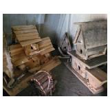 5 CRAFT MADE BIRD HOUSES