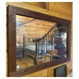 WOOD FRAMED WALL MIRROR