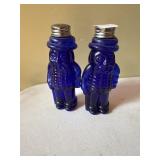 PAIR OF COBALT BLUE MR. PEANUT SALT AND PEPPER