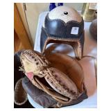 RAWLINGS AND HUTCH BASEBALL MITTS AND LEATHER