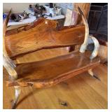 CRAFT MADE LONG HORN STEER HORN BENCH