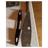 DRAW KNIFE W/FOLDING HANDLES AND MACHETE