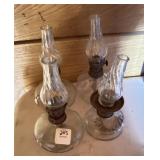 4 MINATURE OIL LAMPS