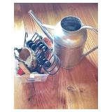 METAL MILK CAN AND HOME DECOR ITEMS
