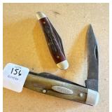2 WORN CASE XX POCKET KNIVES