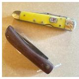 3 BLADE KISSING CRANE KNIFE AND SINGLE BLADE WOOD