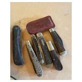 2 WORN CASE XX POCKET KNIVES AND 4 OTHER WORN