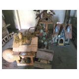 5 CRAFT MADE BIRD HOUSES