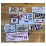 UNFRAMED ADVERTISIING MEMORABILIA