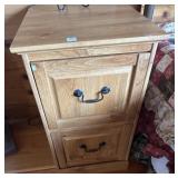 2 DRAWER WOODEN FILE CABINET