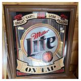 MILLER LITE ADVERTISING MIRROR