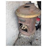 POT BELLY STOVE - RUSTY