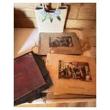 OLD PHOTO ALBUMS WITH PICTURES, ETC.