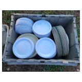 CONTENTS OF SHED: RESTAURANT DISHWARE, WOODEN