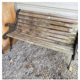 WOOD AND IRON PARK BENCH