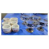 4PC CLEAR W/SILVER OVERLAY DESSERT COUPES, 2