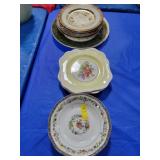 14 ASSORTED PLATES, SAUCERS, AND BOWLS