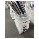 10 PLASTIC TOTES W/LIDS