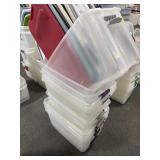 10 PLASTIC TOTES W/LIDS