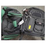 BACK PACK, DUFFLE BAG, & ONE SEAT COVER FOR CAR