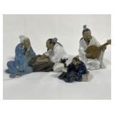 3 CHINESE MUDMEN FIGURINES