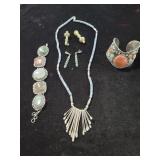ASSORTED STERLING SILVER JEWLERY