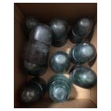 10 GLASS INSULATORS