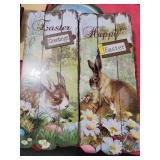 2 WOODEN EASTER WALL HANGING DECOR