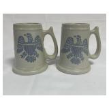 2 BEER STEINS