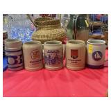 5 BEER  STEINS