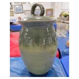 STONY CLAY STATION COVERED JAR SIGNED BY ARTIST