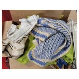 ASSORTED LINENS AND BLANKETS