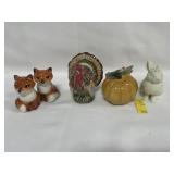 5 SALT & PEPPER SHAKERS-2 ARE FITZ AND FLOYED