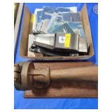 LESLIE TYPHON 75 AIR HORN, POST CARDS AND CAR BANK