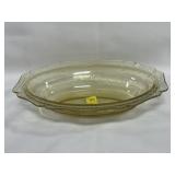 FEDERAL AMBER DEPRESSION GLASS OVAL SERVING BOWL