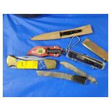 POCKET KNIVES AND LIGHTERS - 7 PCS TOTAL