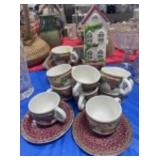 20PC COFFEE CUPS & PLATES SET AND CERAMIC PASTA