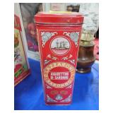 WOOD BASE OIL LAMP W/ETCHED GLASS CHIMNEY &