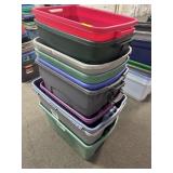 10 PLASTIC TOTES - NO LIDS