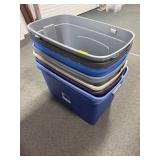 10 PLASTIC TOTES - NO LIDS