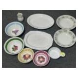 ASSORTED BOWLS, PLATTERS, & CREAMER