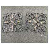 2 METAL WALL HANGINGS-ABOUT 27 X 27