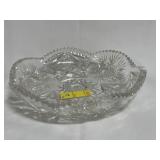 9" CUT GLASS CANDY DISH