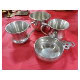 4PC KIRK STIEFF PEWTER CUPS