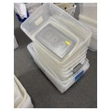 10 PLASTIC TOTES - NO LIDS