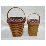 2 LONGABERGER HANDWOVEN BASKETS